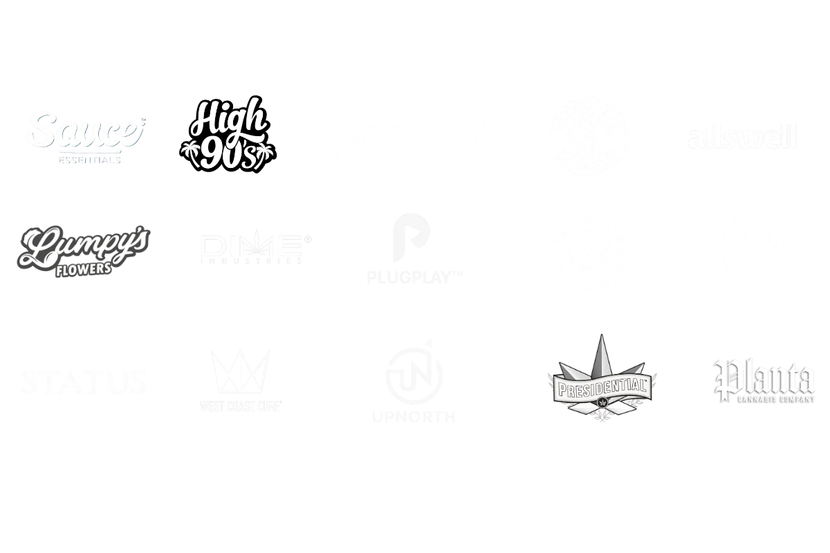 Featured brands: Sauce, Dime, Lumpy’s, Status, Heavy Hitters, Allswell, Planta, High 90s, West Coast Cure, Kushface, Presidential, Fig Farms, UpNorth, CAM, PlugPlay